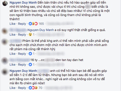 Miền Trung bão lớn: Duy Mạnh 'đá xoáy' Phan Anh quyên góp được vài chục tỷ thì làm từ thiện bao nhiêu, 'đớp' bao nhiêu? - Ảnh 2 Miền Trung bão lớn: Duy Mạnh 'đá xoáy' Phan Anh quyên góp được vài chục tỷ thì làm từ thiện bao nhiêu, 'đớp' bao nhiêu? - Ảnh 2