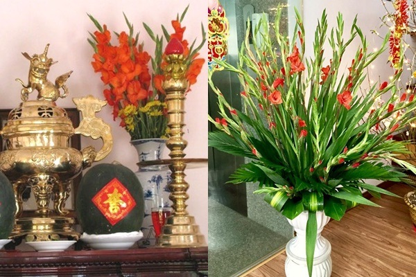 Cắm hoa lay ơn để ban thờ theo cách này để năm mới phát tài Cắm hoa lay ơn để ban thờ theo cách này để năm mới phát tài