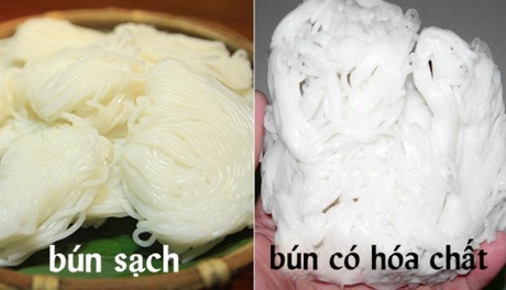 6 cách đơn giản phân biệt bún sạch - bún hóa chất 6 cách đơn giản phân biệt bún sạch - bún hóa chất