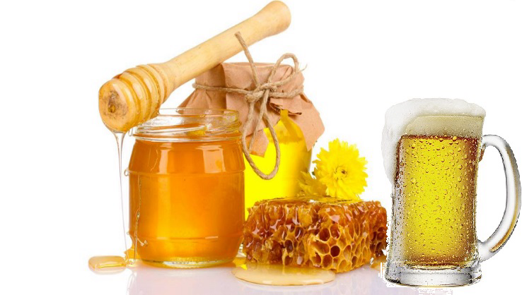 Bia và mật ong giúp da trắng hồng và cung cấp đủ độ ẩm cho da.