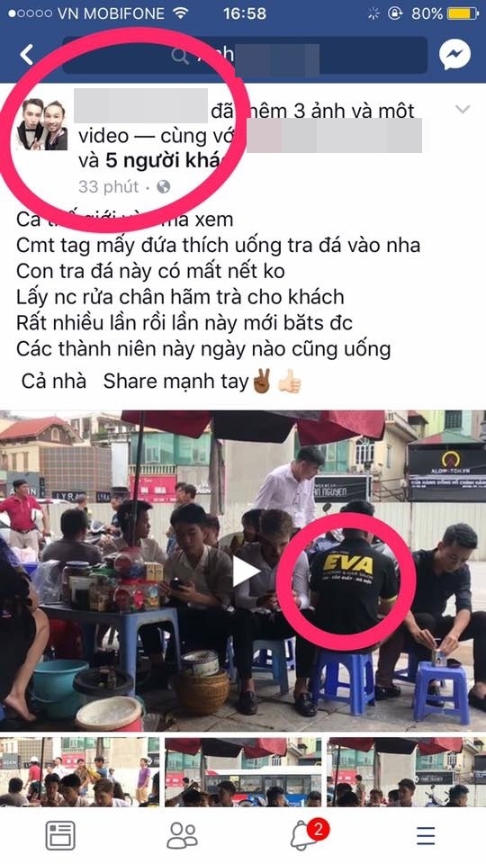 Sự thật về clip 'nữ chủ quán dùng nước rửa chân bán trà đá cho khách' - Ảnh 1 Sự thật về clip 'nữ chủ quán dùng nước rửa chân bán trà đá cho khách' - Ảnh 1
