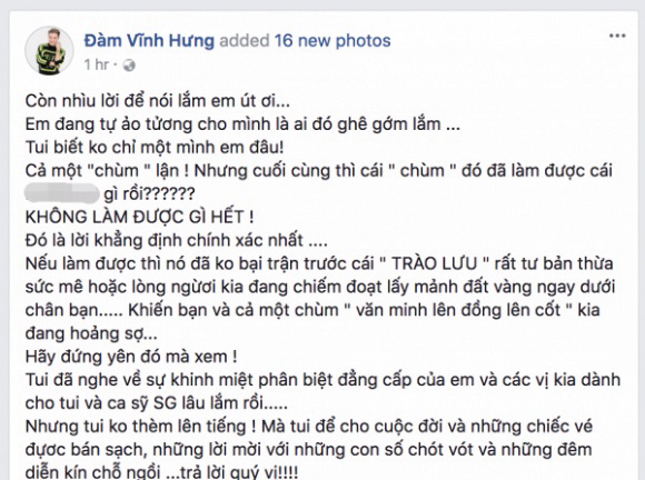 Trước phát ngôn sốc của Tùng Dương về Bolero, Đàm Vĩnh Hưng phản ứng gây choáng: 'Ai mà dám đụng đến, tôi cào nát mặt' - Ảnh 4 Trước phát ngôn sốc của Tùng Dương về Bolero, Đàm Vĩnh Hưng phản ứng gây choáng: 'Ai mà dám đụng đến, tôi cào nát mặt' - Ảnh 4