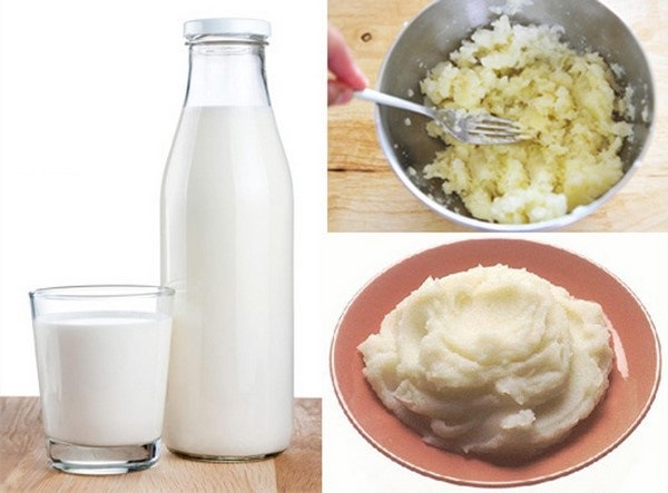 Kết hợp sữa tươi và khoai tây làm mặt nạ dưỡng da trắng mịn