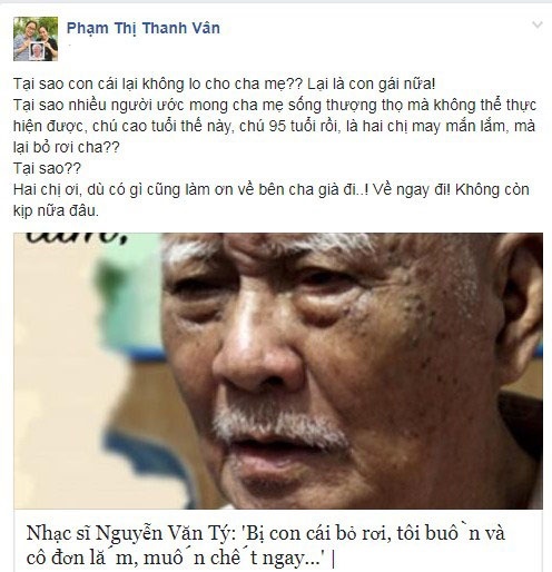 Bất ngờ trước câu chuyện ẩn giấu phía sau việc con gái nhạc sĩ Nguyễn Văn Tý bỏ rơi cha già sức yếu - Ảnh 1