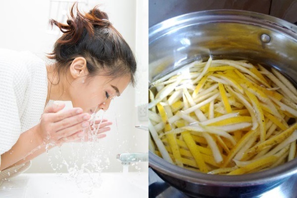 Nước vỏ bưởi rửa mặt giúp loại bỏ bụi bẩn và dưỡng da mịn màng hơn