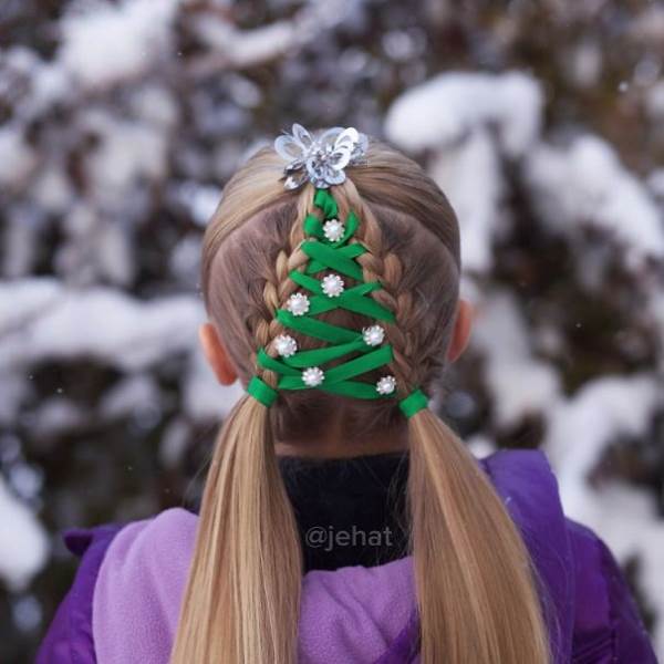 Những mẫu tóc Noel cực xinh mẹ có thể làm cho con gái - Ảnh 1