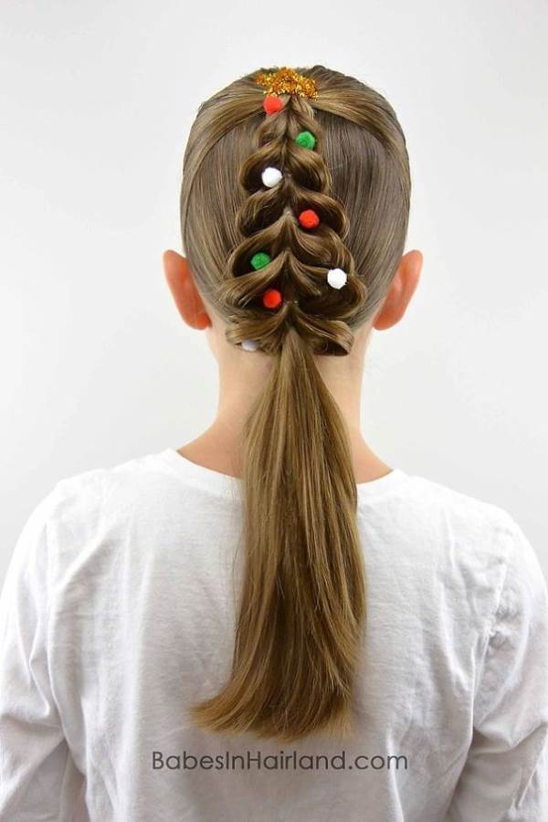 Những mẫu tóc Noel cực xinh mẹ có thể làm cho con gái - Ảnh 2