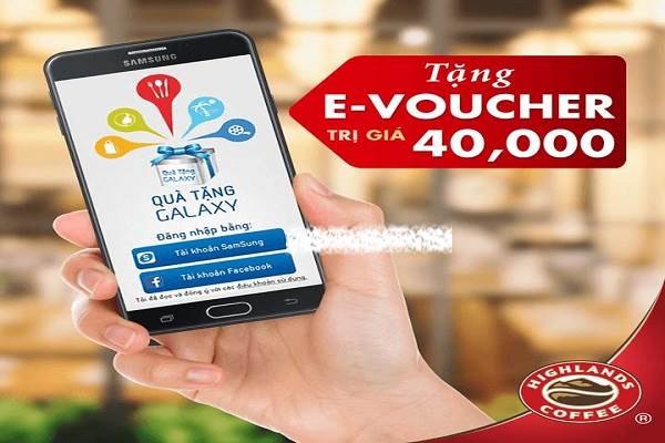 Từ ngày 01 - 31/12 nhận ngay voucher 40k khi đến Highlands Coffee từ Quà Tặng Galaxy - Ảnh 1 Từ ngày 01 - 31/12 nhận ngay voucher 40k khi đến Highlands Coffee từ Quà Tặng Galaxy - Ảnh 1