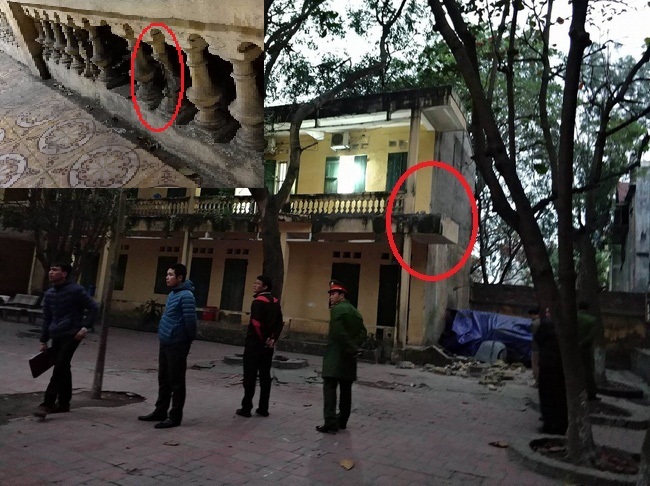 Sập trường tiểu học, 16 học sinh bị thương: Điều tra việc gia cố, nẹp lan can bằng sắt tạm bợ - Ảnh 1 Sập trường tiểu học, 16 học sinh bị thương: Điều tra việc gia cố, nẹp lan can bằng sắt tạm bợ - Ảnh 1