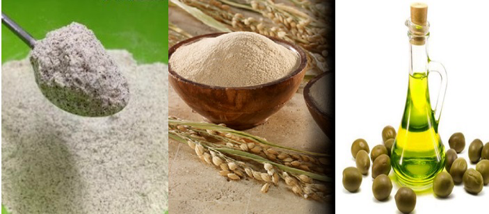 Sự kết hợp của bột đậu đỏ giúp làm trắng da với cám gạo thêm hiệu quả