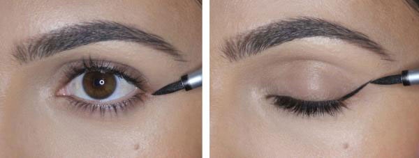 Đầu tiên, kẻ một đường xếch lên với kẻ mắt mèo Hàn Quốc Đầu tiên, kẻ một đường xếch lên với kẻ mắt mèo Hàn Quốc