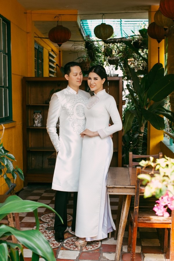 Ngắm trọn bộ ảnh cưới truyền thống đẹp lung linh của Trang Trần cùng ông xã Việt kiều Louis Trần - Ảnh 5