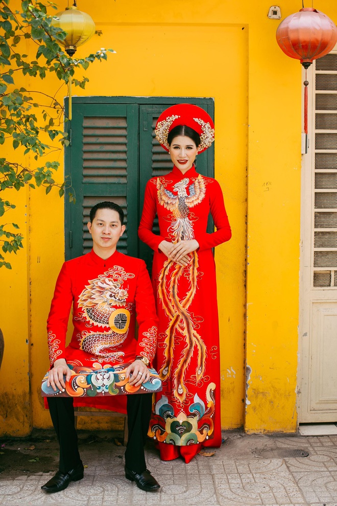 Ngắm trọn bộ ảnh cưới truyền thống đẹp lung linh của Trang Trần cùng ông xã Việt kiều Louis Trần - Ảnh 7