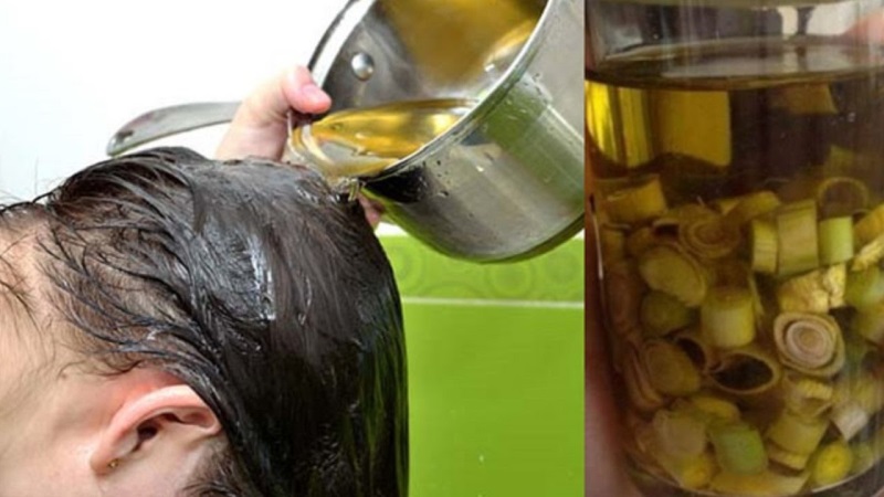 Cách trị gàu ống bằng dầu oliu và sả 