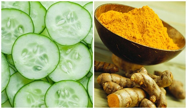 Dưa chuột và bột nghệ, hai thành phần trị thâm nách hiệu quả