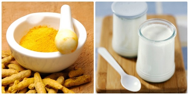 Bột nghệ, dầu dừa, sữa chua trị thâm nách sau khi sinh nhanh chóng