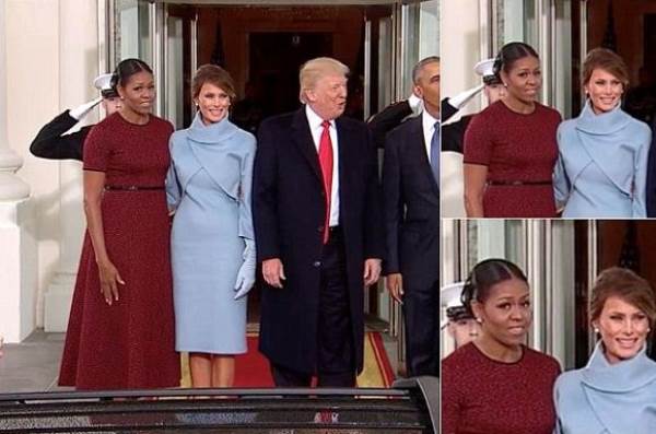 Đây chính là ánh mắt 'gây bão' của bà Obama khi nhận được quà từ tay vợ Tổng thống Trump - Ảnh 6